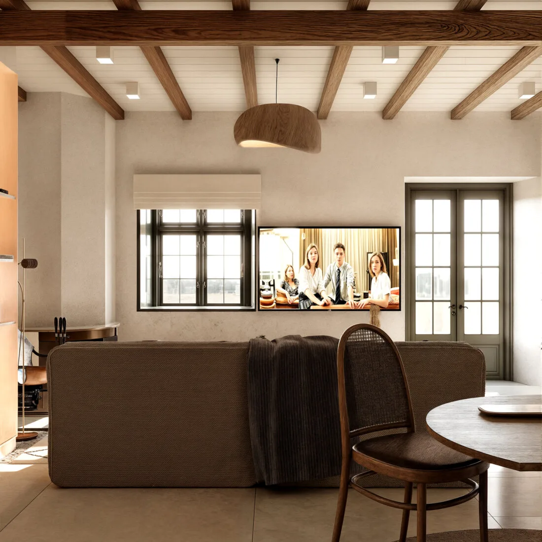 Corfu Saint 10 Stay — σαλόνι ανακαινισμένου διαμερίσματος, Unity Design