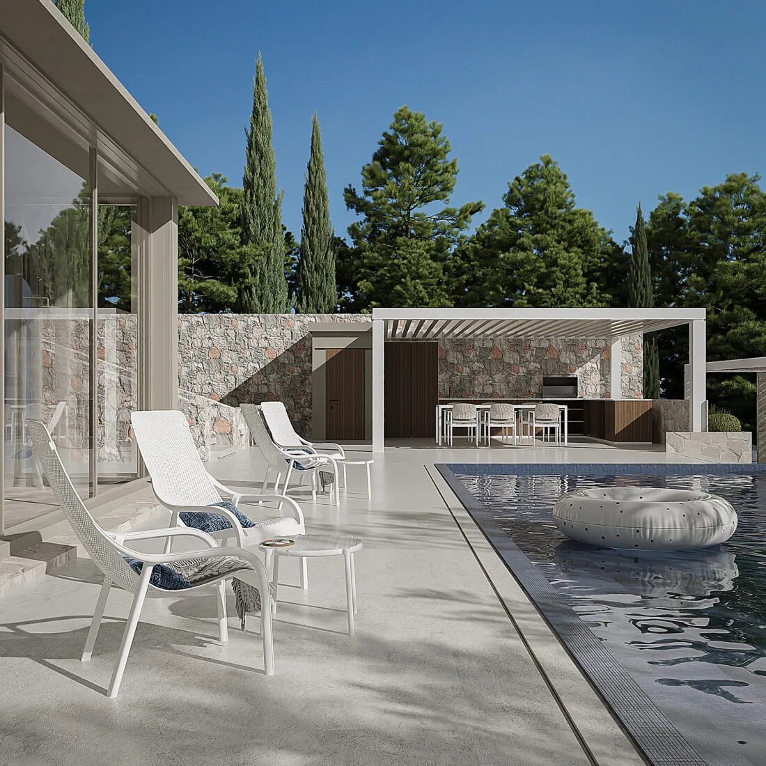 Terra Vista Villa — πισίνα υπερχείλισης και βεράντα, Unity Design